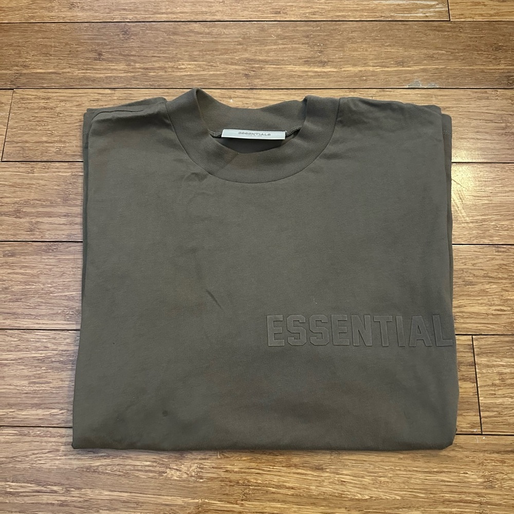 Essentials Fear of God Olive Green Tee